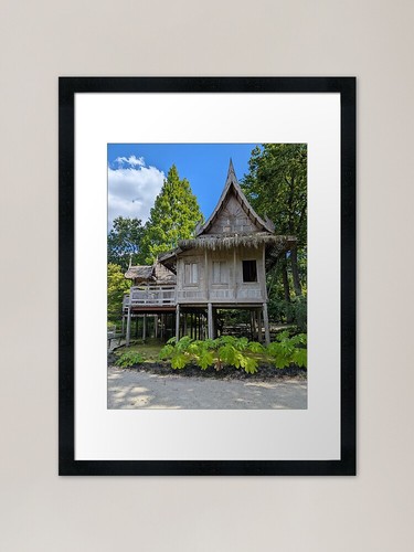 Traditional wooden stilt house - wooden,
