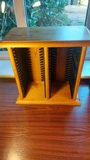CD STORAGE RACK VINTAGE PINE