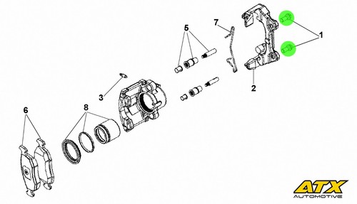 Front brake caliper carrier - front,