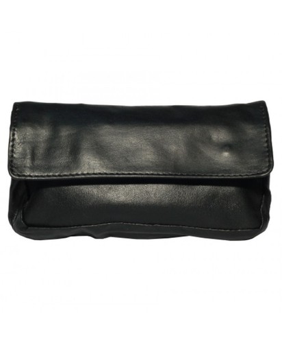 Leather tobacco pouch - leather, soft