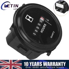 Quartz Hour Meter Gauge for Engine Maintenance Tracking Waterproof 6-80 V AC/DC