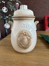 Vintage West German Art Pottery 801 - 28 Large Rumtopf Jar With Lid No Cracks