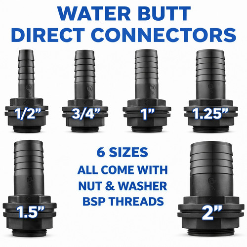 Water butt tank - water, connector