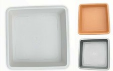 SQUARE PLANT POT SAUCER WATER TRAY BASE PLANTERS SMALL  MEDIUM TO LARGE