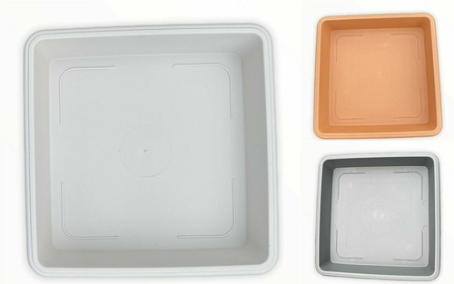Square plant pot - square, saucer