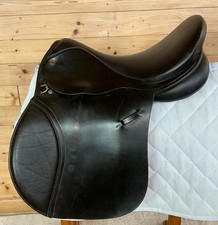 Morris & Nolan English Brown Leather GP Saddle - 17" Seat Medium Width