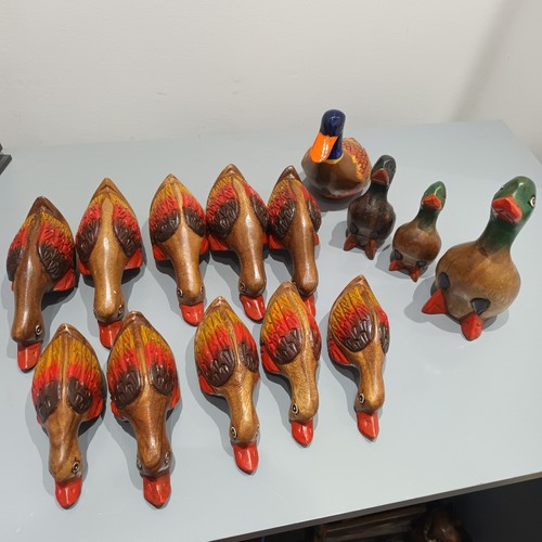 Job lot wooden ducks - job,
