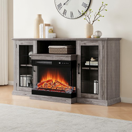 Led flame electric fire - fire, tv