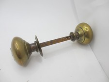 Victorian Brass Door Knobs Handles Old Architectural Antique Georgian 1 Plate