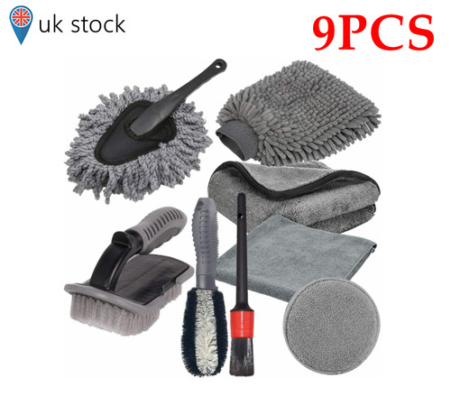 Pcs car detailing brush set - 9,