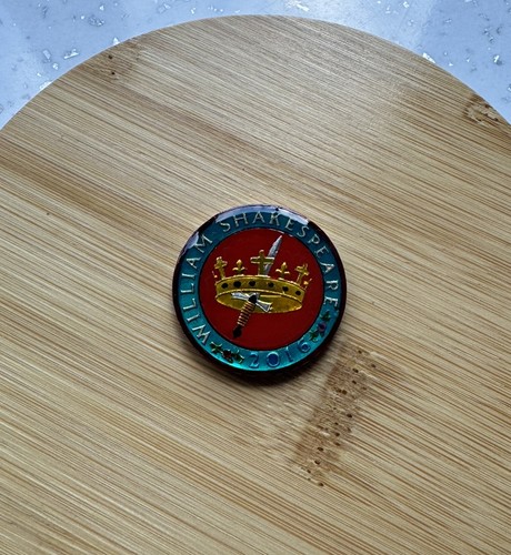 Enamelled hand painted coin - painted,