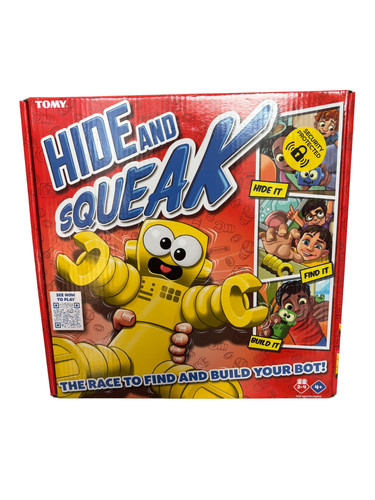 Tomy hide and squeak robots - and,