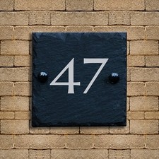 Natural Slate House Personalised Gate Sign Plaque Door Number Rustic Name Plate