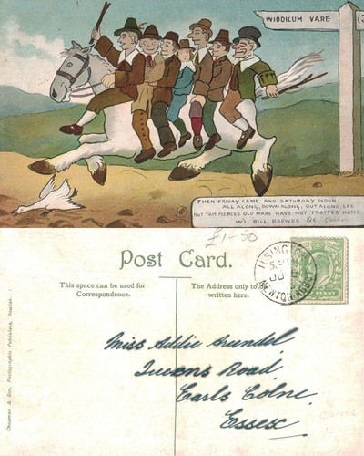 Vintage postcard widecombe - postcard,