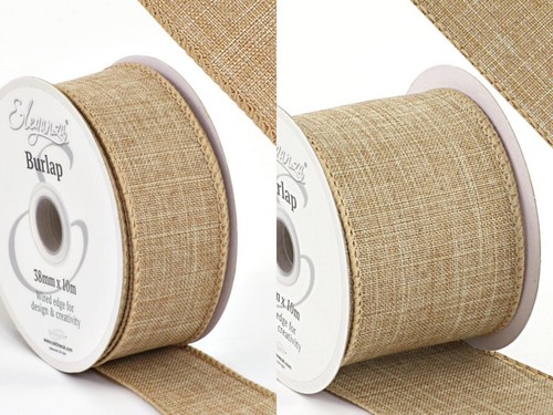Natural wired edge burlap - edge,