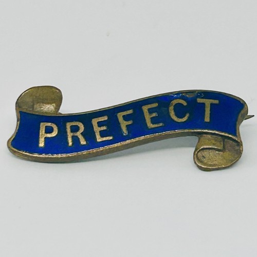 School prefect blue scroll - school,