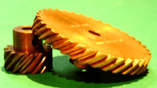 Meccano brass helical gears