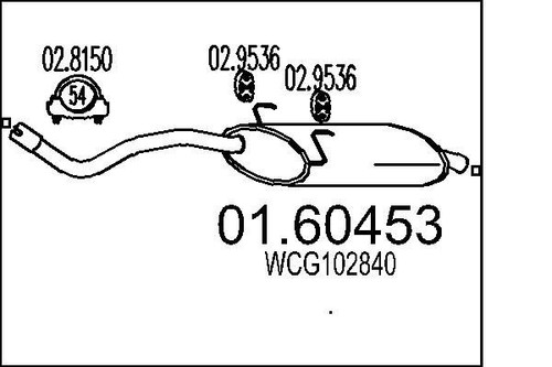Mts 60453 rear - mts, muffler