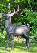 Stag garden ornament cast