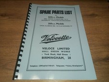 VELOCETTE 350 500 MSS VIPER VENON CLUBMAN SCRAMBLER THRUXTON PARTS BOOK - VELP12