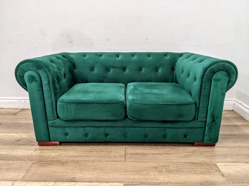 Sofa seater green velvet - sofa,