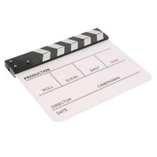 Clapboard English Clapper Board Acrylic Dry Erase Director Film Tools-White