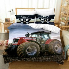Agriculture Tractor 3D Bedding Set Duvet Cover Pillowcase Single Double King UK