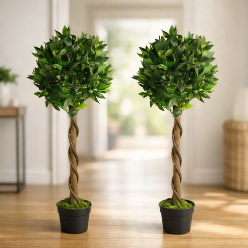 4ft pair artificial - bay, laurel
