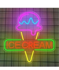 Ice Cream Neon Sign, Wall