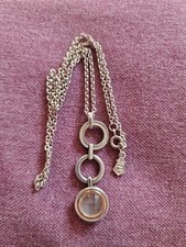 Clogau Necklace  3 Loop Design With Gold Detail And Silver Hallmark