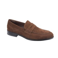 Mens Suede Penny Loafers Smart