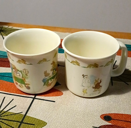 Bunnykins rare melamine 1980s - melamine,