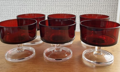 Set vintage luminarc ruby - set,