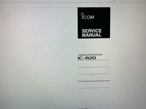 Icom r20 service manual - icom, ic-r20