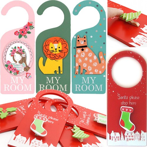 Kids door knob hanger wooden - hanger,