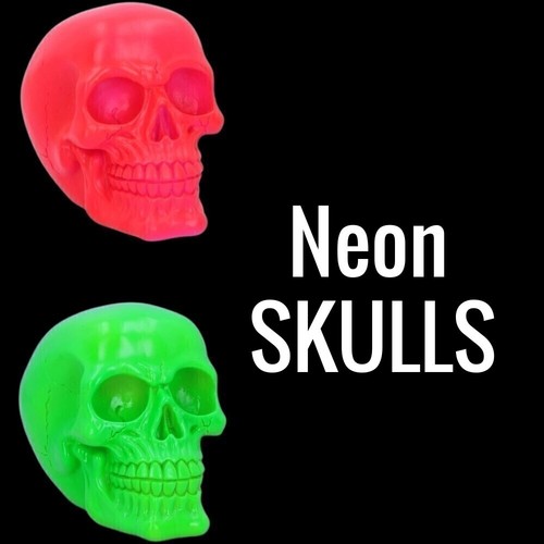 Gothic skull ornament - gothic, neon