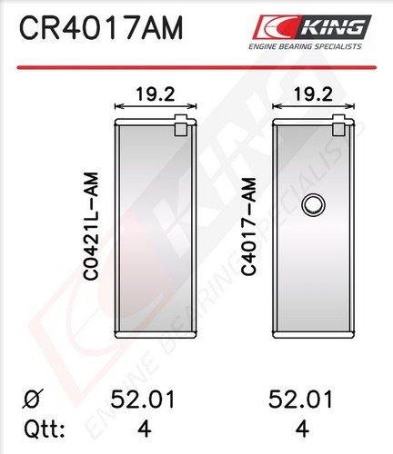 King cr4017am1 connecting - cr4017am1.25,