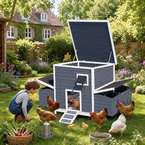 Wooden chicken coop hen - chicken,