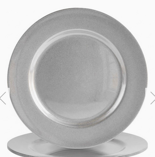 Silver charger plates used - silver,