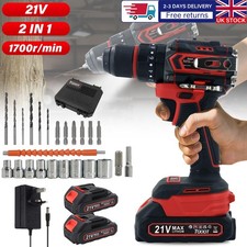 21V Cordless Hammer Drill Set