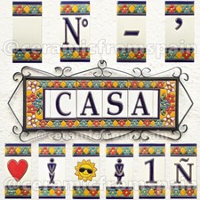 Spanish Ceramic tile letters -