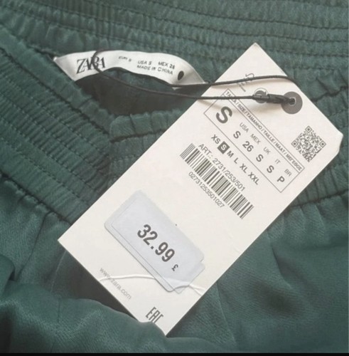 Zara green satin trousers - zara,
