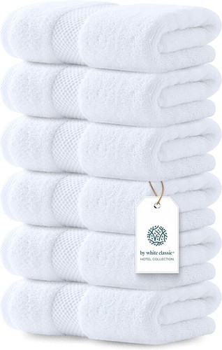Luxury white hand towels - white,