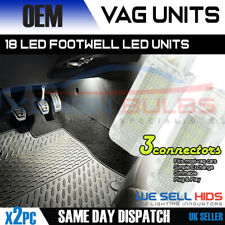2x LED VW AUDI WHITE Footwell
