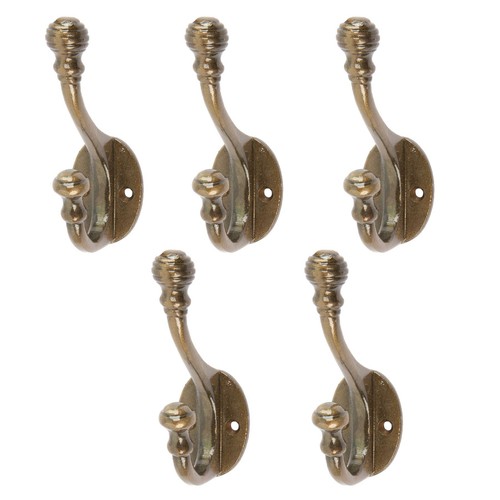 Ball end hat coat hook - 5x, &