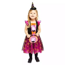 Halloween Girls Peppa Pig Witch Dress Costume