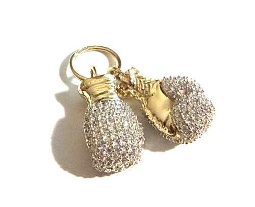 Gold boxing gloves 9ct - boxing,