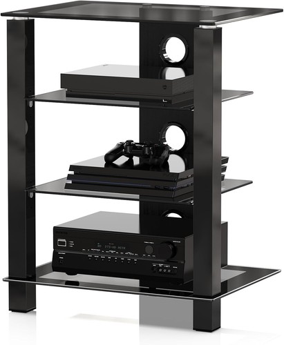 Hifi stand tiers glass tv - stand, 4