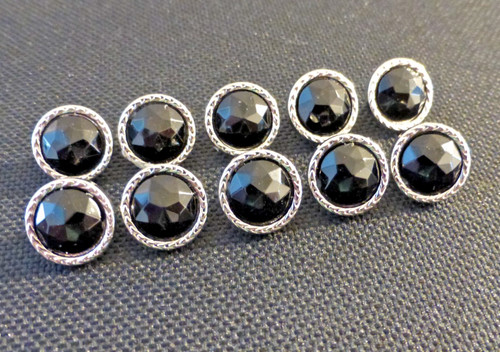 Black multi faceted gems - black,