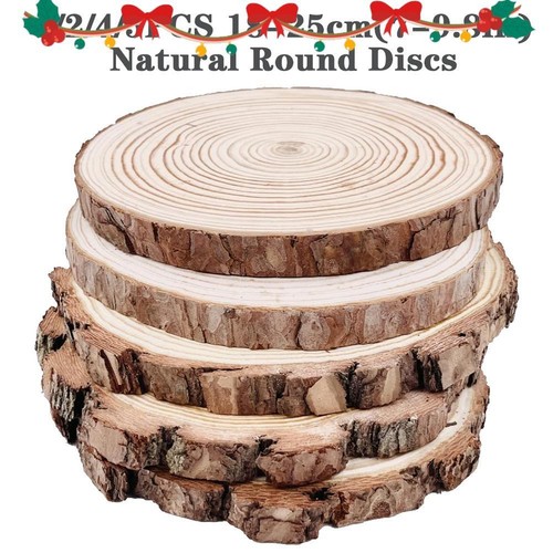 5pcs wood slices - 1/4/5pcs, round